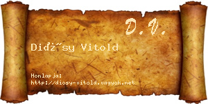 Diósy Vitold névjegykártya